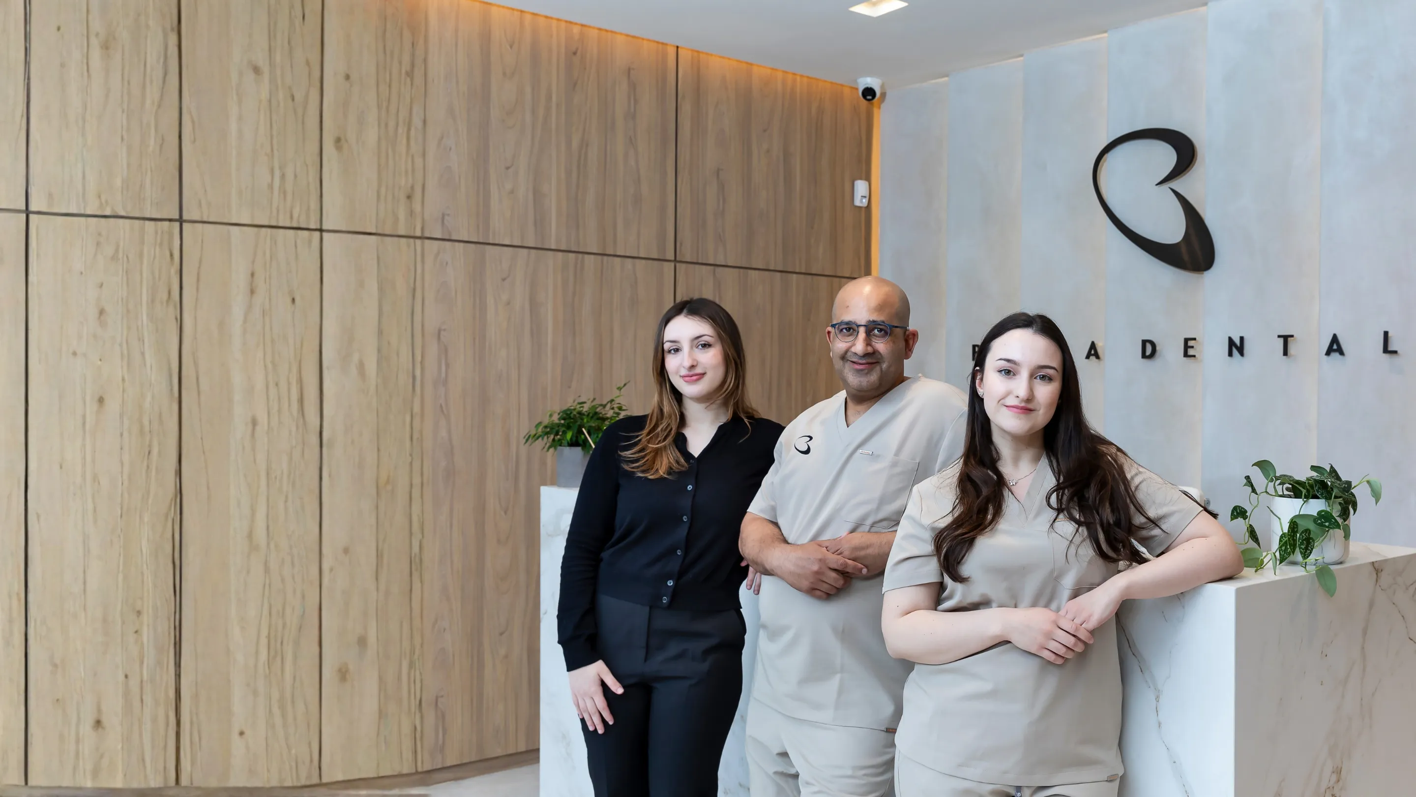 Bella Dental team in the reception at their Bromley practice